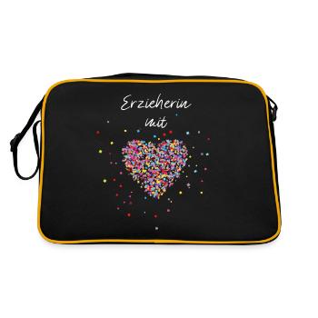 Kindergarten Kindergarten Kiga Kindergarten Teacher - Retro Bag - black/gold - Back