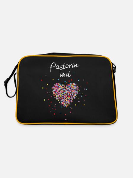 Pasteur Prédicateur Mois Nerveux Jésus Dieu - Sac Retro - noir/or - Dos