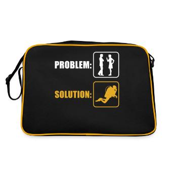 Diver - Retro Bag - black/gold - Back