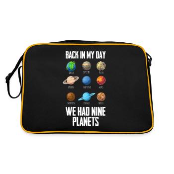 Astronomy Solar System 9 Planets Universe - Retro Bag - black/gold - Back