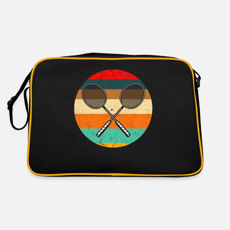 Retro Badminton Badmintonspieler Geschenk Retro Tasche
