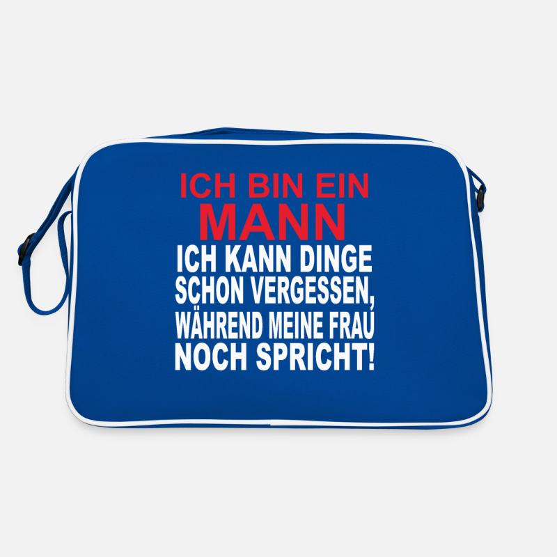 Ich bin ein Mann. Retro Tasche