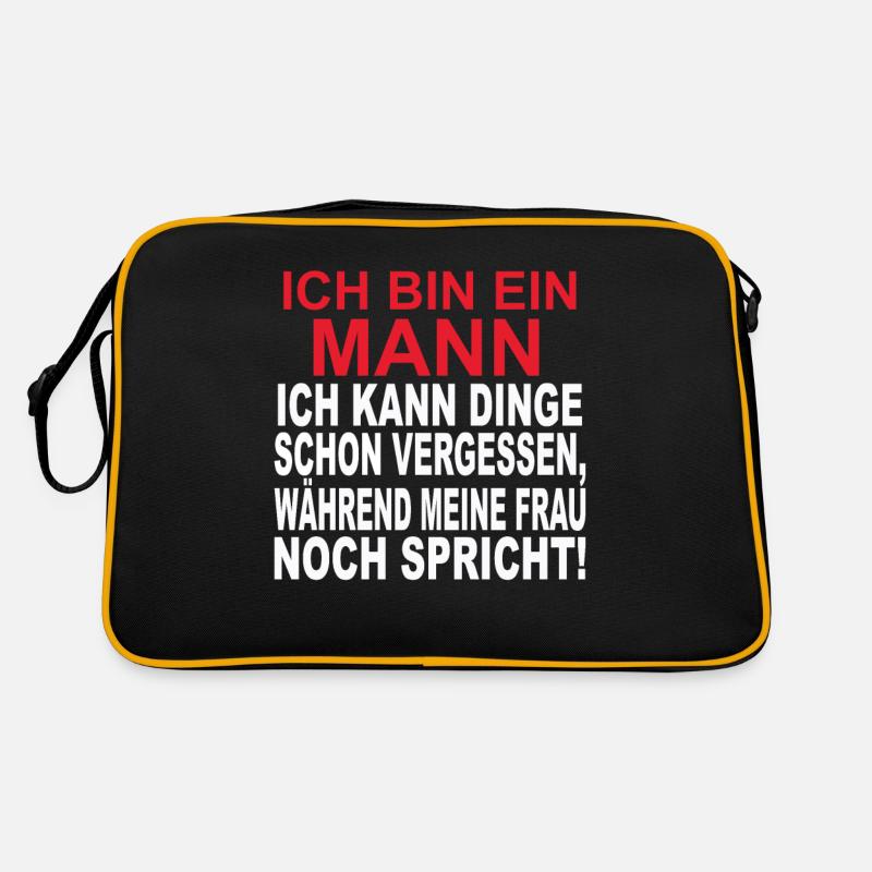 Ich bin ein Mann. Retro Tasche