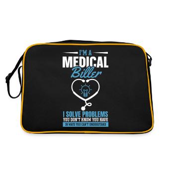 Codage médical ICD Je suis un facturier médical - Sac Retro - noir/or - Dos
