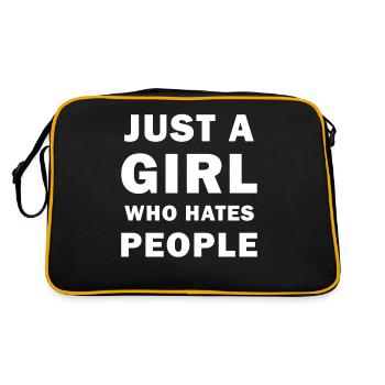 Je déteste les gens - Sac Retro - noir/or - Dos
