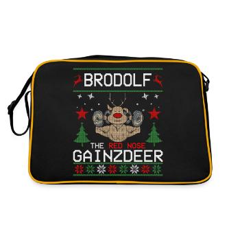 Brodolf The Red Nose Gainzdeer Ugly Sweater - Retro Bag - black/gold - Back