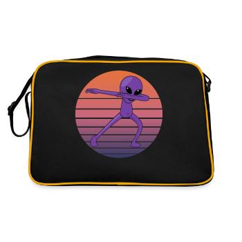 Dabbing Alien Dab Cadeau rétro extraterrestre - Sac Retro - noir/or - Dos