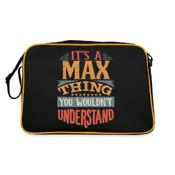 Es ist eine Max-Sache, die Sie nicht verstehen würden - Max - Retro Tasche - Schwarz/Gold - Hinten