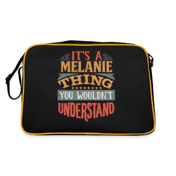 It's A Melanie Thing You Wouldnt Understand - - Retro Bag - black/gold - Back