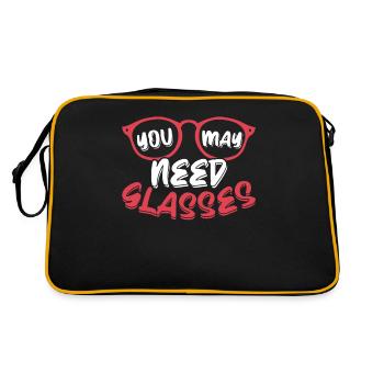 Ophthalmologist Optometry You May Need Glasses - Retro Bag - black/gold - Back