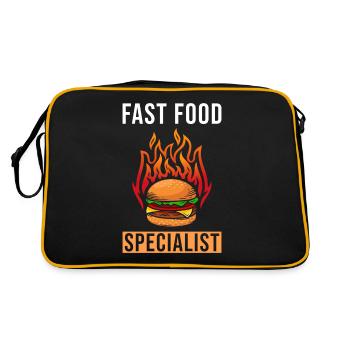 Fast Food Specialist - Retro Bag - black/gold - Back