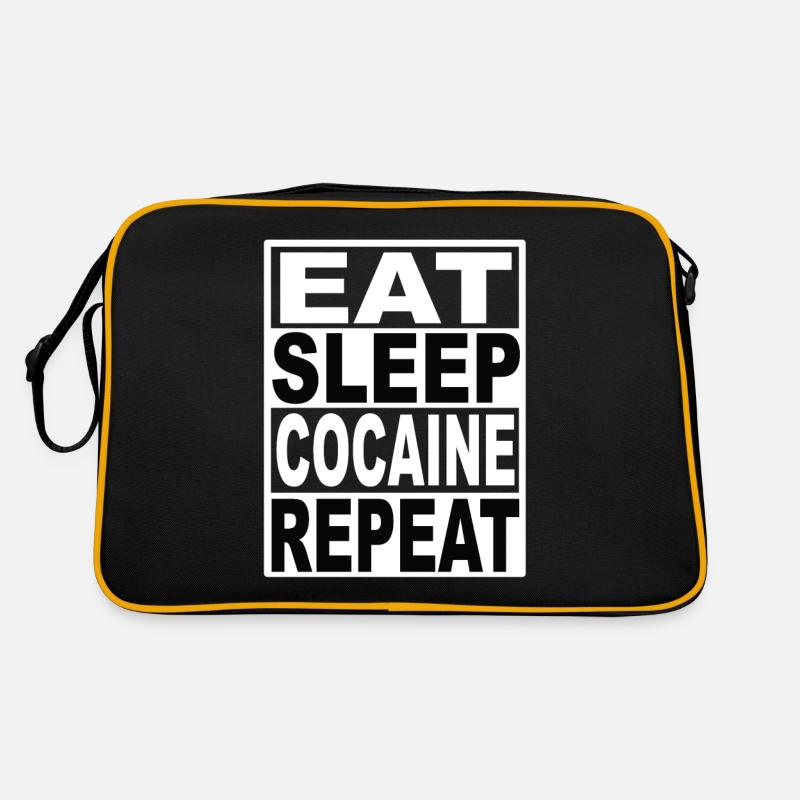 Manger du sommeil Cocaïne Répéter Sac Retro