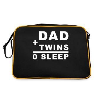 Papa + Jumeaux = 0 Sommeil - Sac Retro - noir/or - Dos
