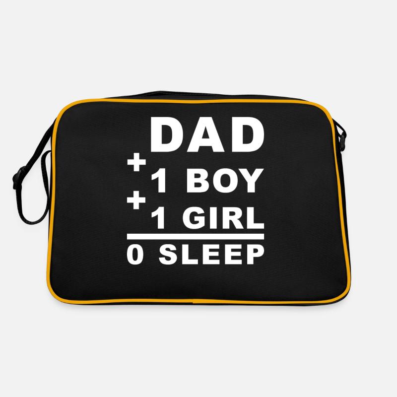 Daddy a son a daughter no sleep Retro Bag