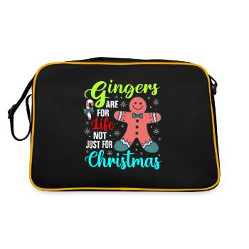 Gingers are for life not just for christmas - Retro Tasche - Schwarz/Gold - Hinten