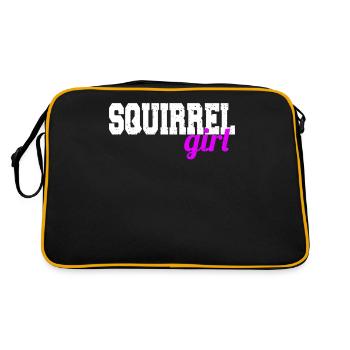 Squirrel girl - Retro Tasche - Schwarz/Gold - Hinten