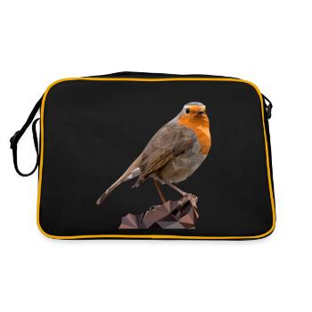 Robin Design, Bird of the Year 2021 Polygon - Retro Bag - black/gold - Back