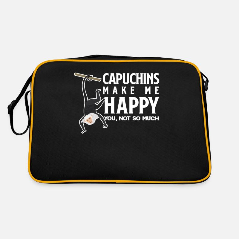 Capuchin monkeys make me happy Capuchins Retro Bag