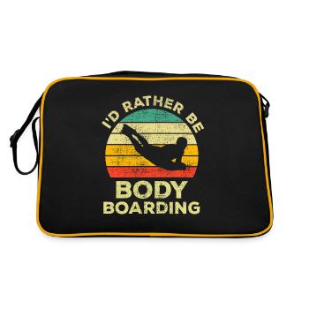 C’est drôle que je préfère bodyboard - Sac Retro - noir/or - Dos
