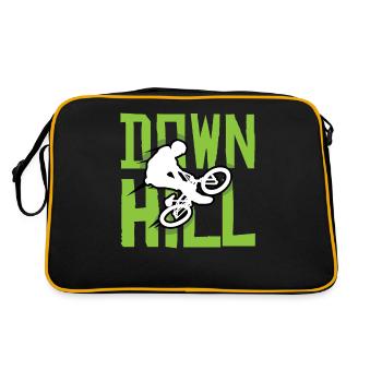Downhill lettering - Retro Bag - black/gold - Back