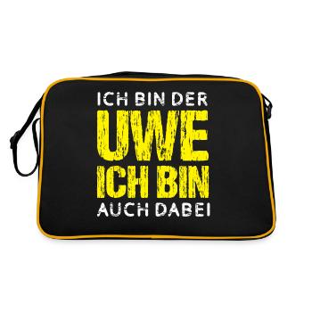 I am the Uwe and I am also there - Retro Bag - black/gold - Back