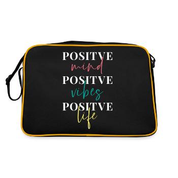 Dicton de la pensée positive - Sac Retro - noir/or - Dos