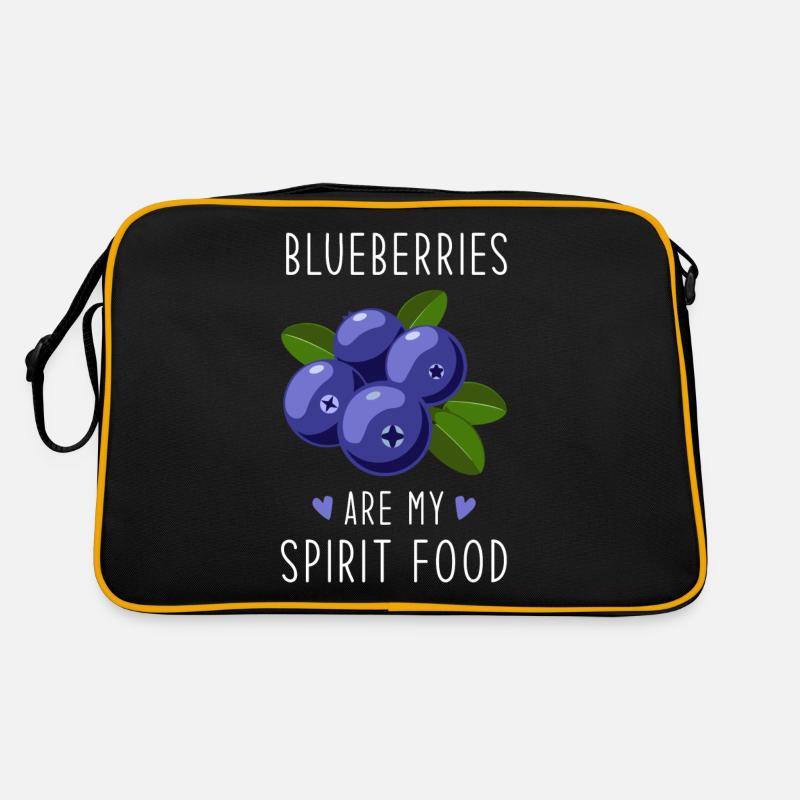Blaubeeren Spirit Essen Retro Tasche