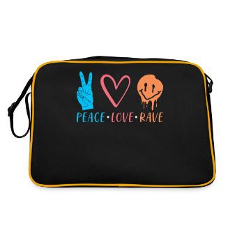 Rave - Retro Tasche - Schwarz/Gold - Hinten