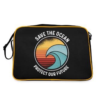 Sauvez l’océan - Sac Retro - noir/or - Dos
