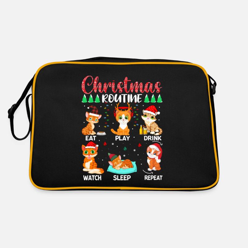 Routine de Noël Chat Sac Retro
