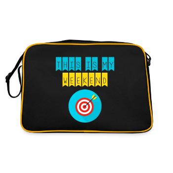 This is my weekend archery player - Retro Bag - black/gold - Back