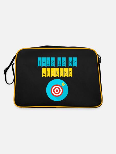 This is my weekend archery player - Retro Bag - black/gold - Back