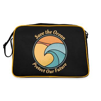 Sauvez l’océan - Sac Retro - noir/or - Dos