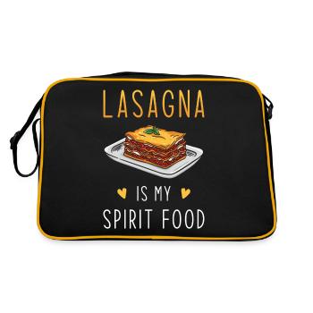 Lasagna favorite food - Retro Bag - black/gold - Back