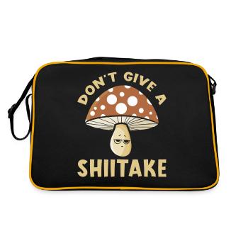 Shiitake Mushrooms Pun - Retro Bag - black/gold - Back