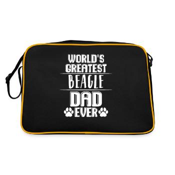Le meilleur père beagle au monde - Sac Retro - noir/or - Dos