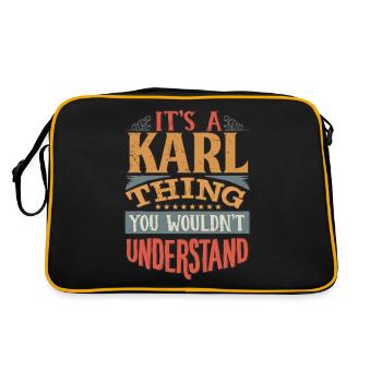 It's A Karl Thing You Wouldnt Understand - Karl - Retro Bag - black/gold - Back