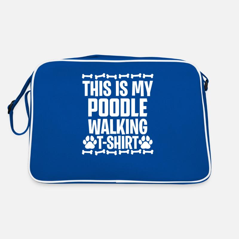 This is my Poodle Walking T-Shirt Retro Bag