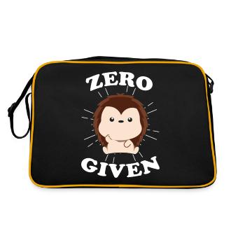 Igel Mittelfinger - Retro Tasche - Schwarz/Gold - Hinten