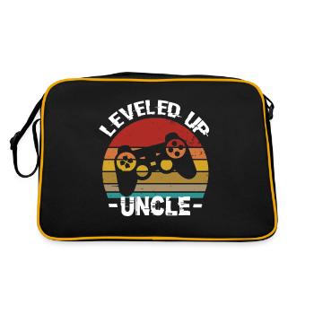 Level Up Uncle Uncle Uncle Birthday Uncle - Retro Bag - black/gold - Back