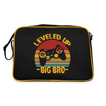 Level Up Big Bro Big Bro Birthday Big Bro - Retro Bag - black/gold - Back
