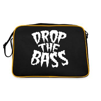 Drop the Bass Drum and Bass DJ Musik - Retro Tasche - Schwarz/Gold - Hinten
