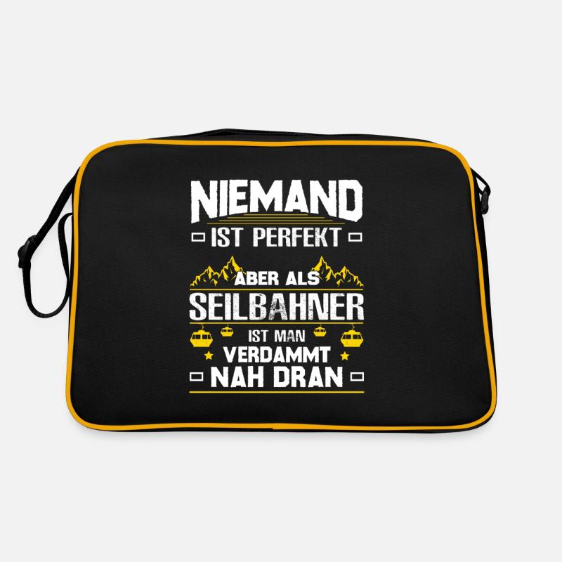 Seilbahn Gondel Bergbahn Niemand Ist Perfekt Retro Tasche