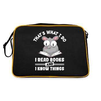 Lesen Leser - Retro Tasche - Schwarz/Gold - Hinten
