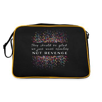 Feminismus Frauenrechte Gleichstellung - Retro Tasche - Schwarz/Gold - Hinten