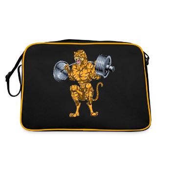 Tiger squat - Retro Bag - black/gold - Back