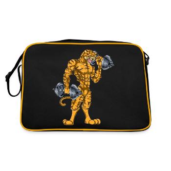 Tiger biceps - Retro Bag - black/gold - Back