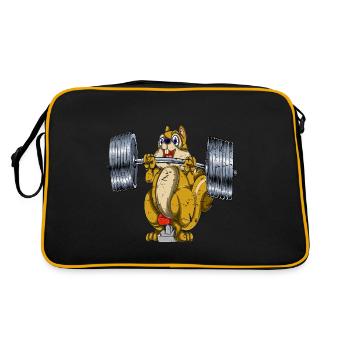 Squirrel bench press - Retro Bag - black/gold - Back