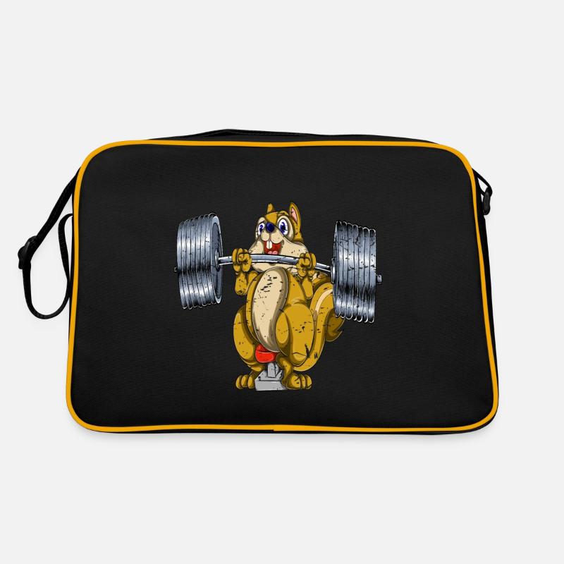 Eichhörnchen Bankdrücken Retro Tasche
