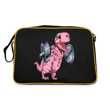 Tyrannosaurus squat - Retro Bag - black/gold - Back